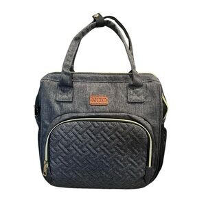 NWT MCBD Gray Insulated Lunch Tote Bag Double Handles Shoulder Strap Pockets